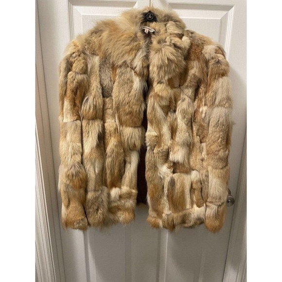 VINTAGE FUR JACKET MULTI COLOR BROWNS EXCELLENT CONDITION SIZE MEDIUM
